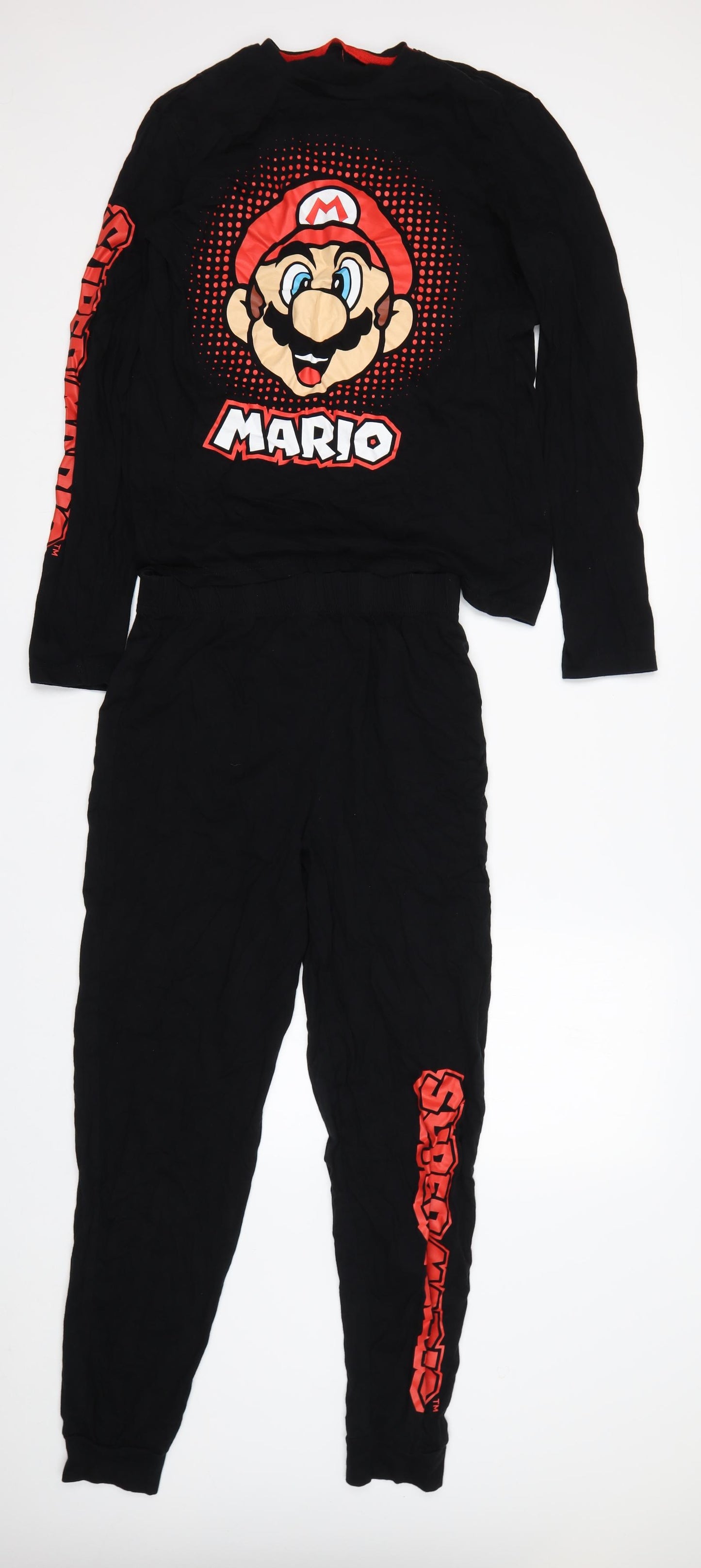 Primark Mens Black  Cotton  Pyjama Set Size S
