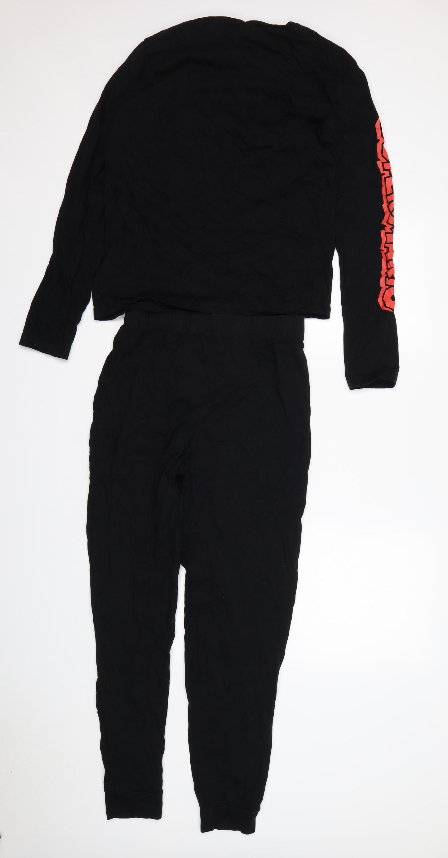 Primark Mens Black  Cotton  Pyjama Set Size S