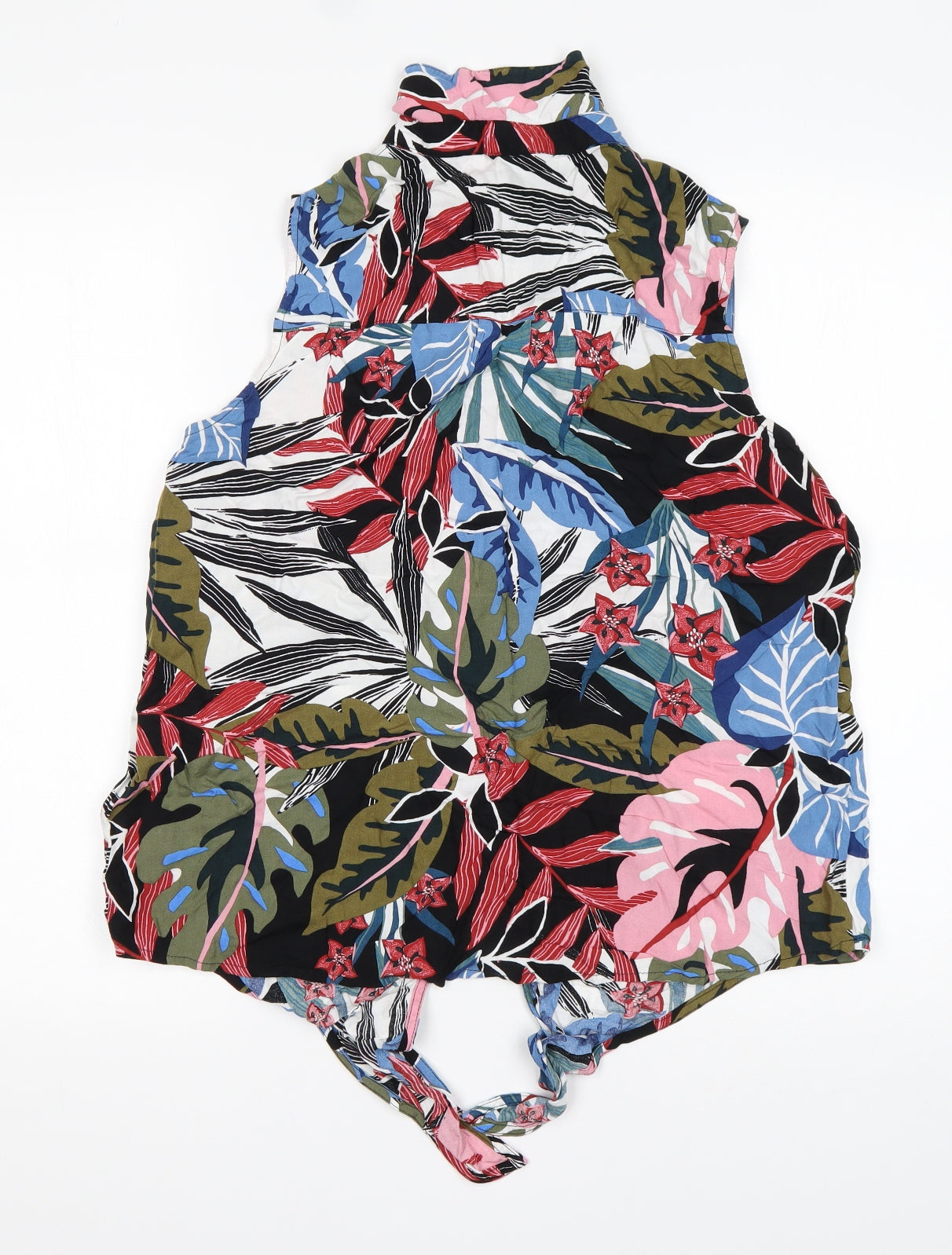 TU Womens Multicoloured Floral Viscose Basic Button-Up Size 14 Collared