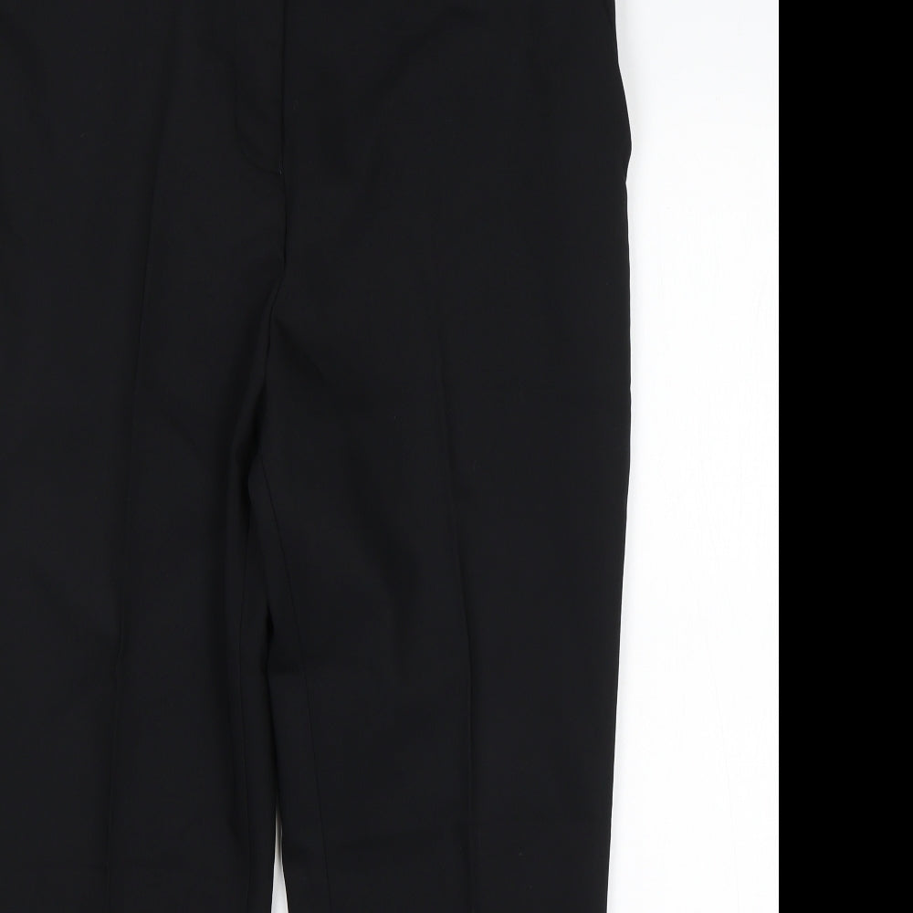NEXT Womens Black  Cotton Trousers  Size 16 L25 in Regular