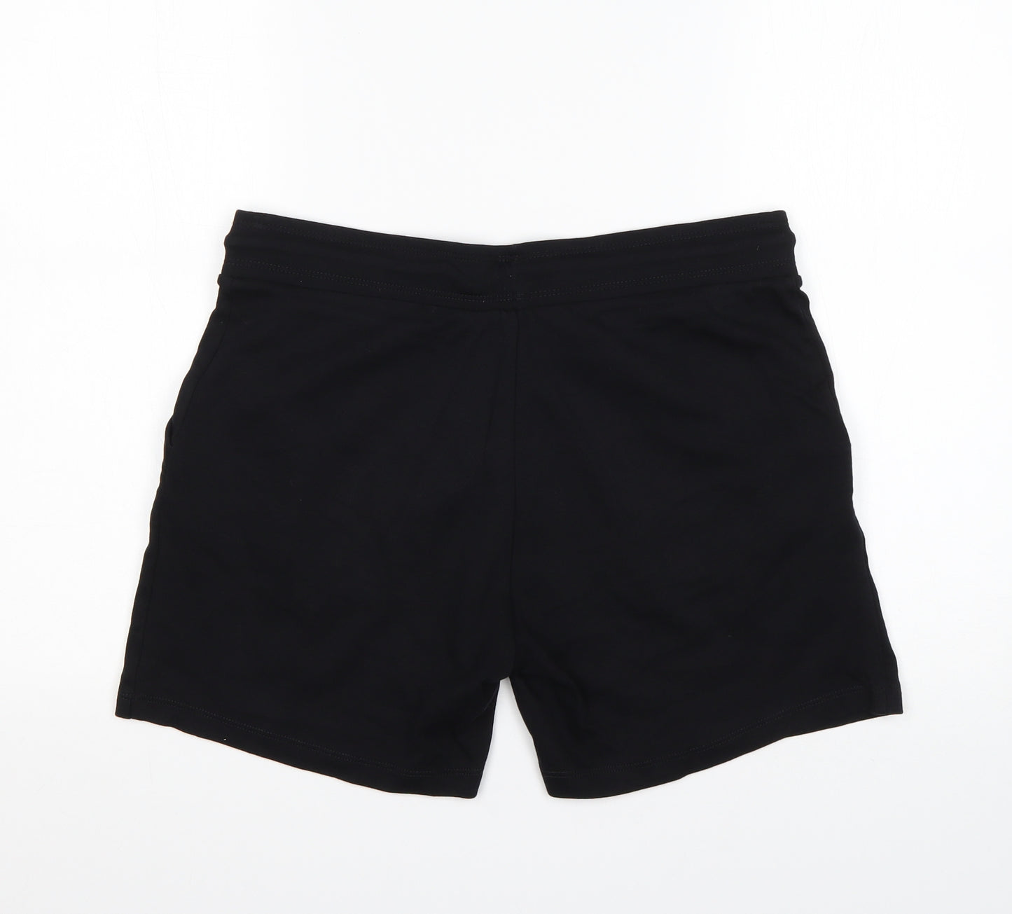 TU Womens Black  Cotton Sweat Shorts Size 14 L6 in Regular