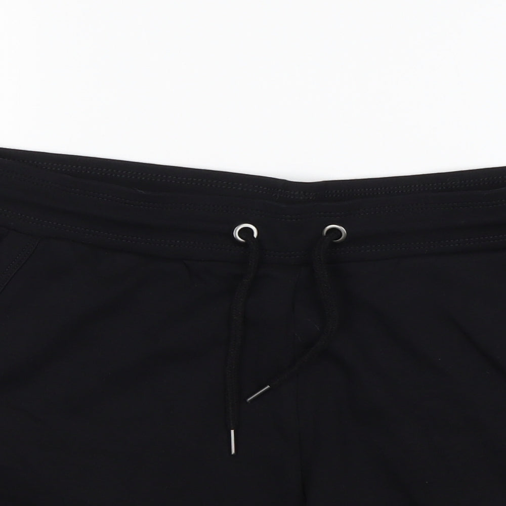 TU Womens Black  Cotton Sweat Shorts Size 14 L6 in Regular