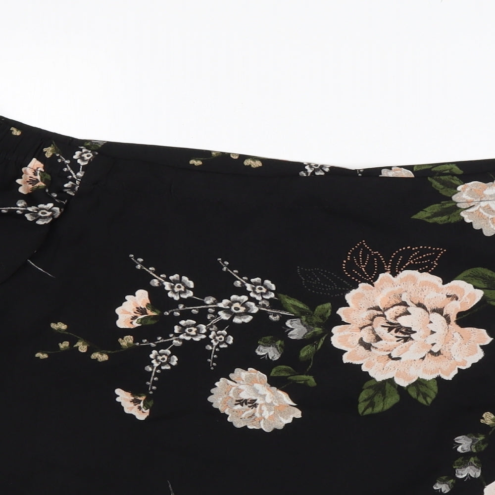 Dorothy Perkins Womens Multicoloured Floral Polyester Basic Blouse Size 18 Boat Neck