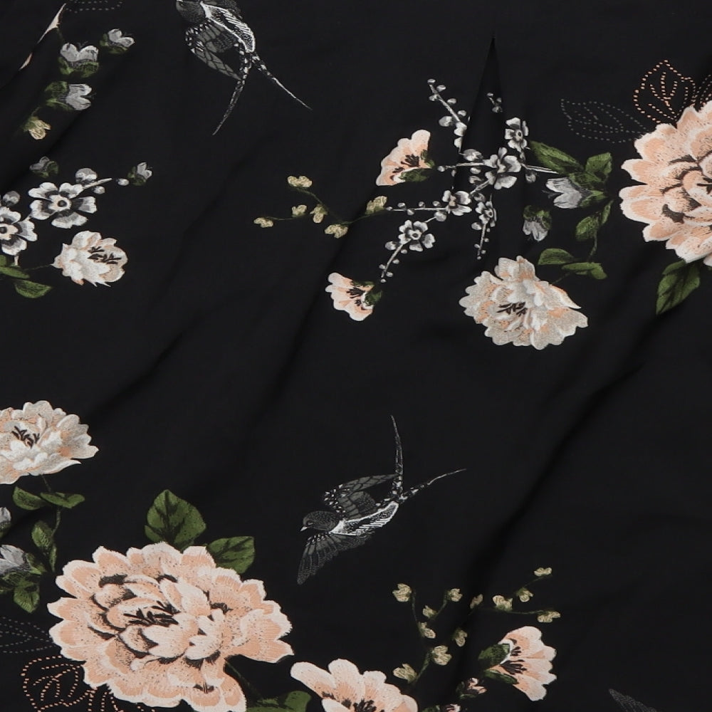 Dorothy Perkins Womens Multicoloured Floral Polyester Basic Blouse Size 18 Boat Neck