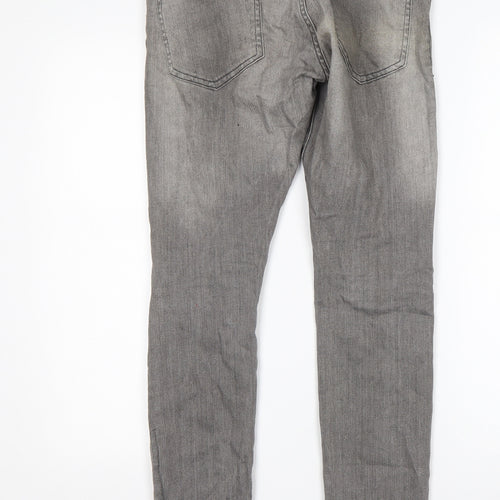 H&M Mens Grey  Cotton Skinny Jeans Size 30 L32 in Regular