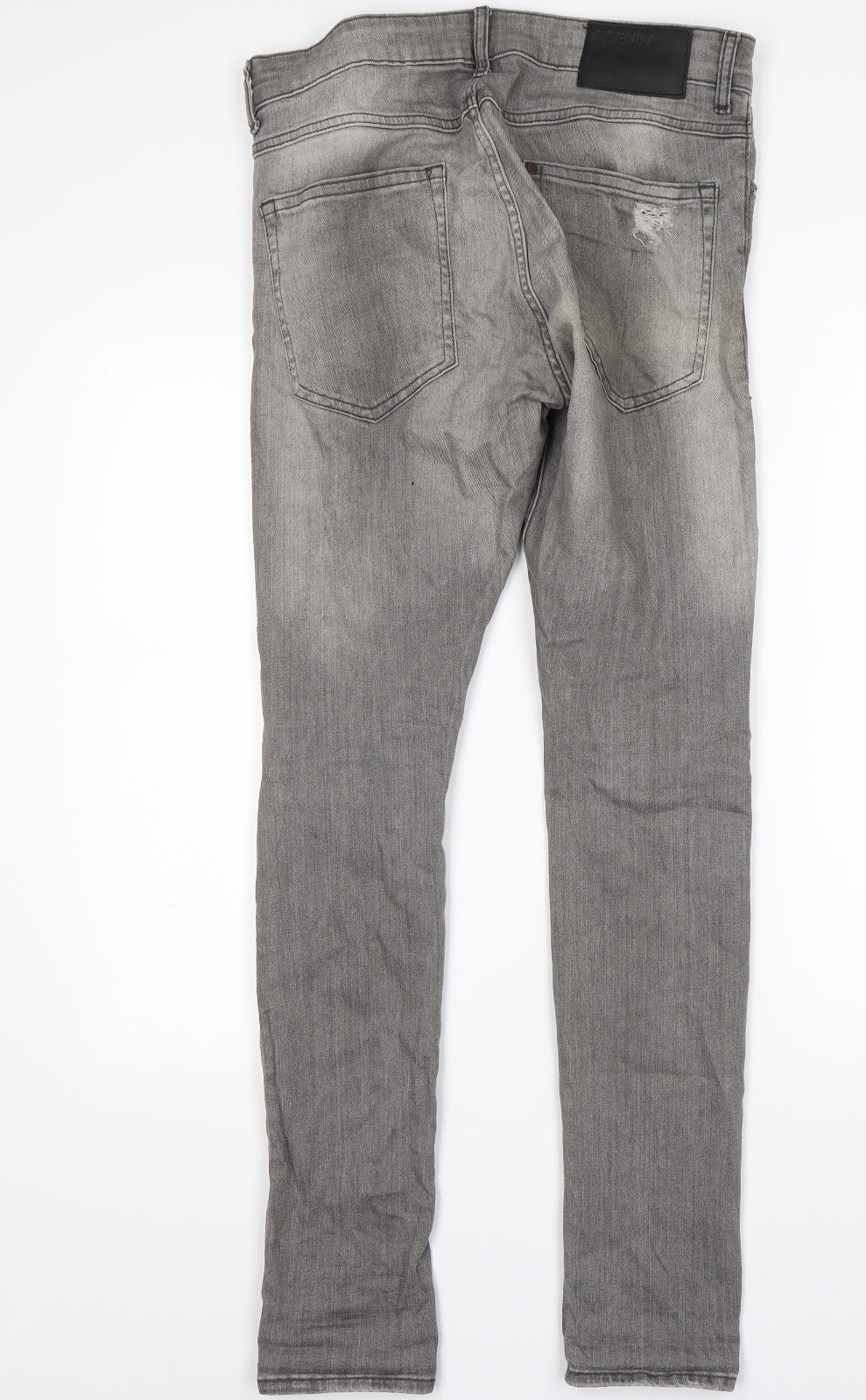 H&M Mens Grey  Cotton Skinny Jeans Size 30 L32 in Regular