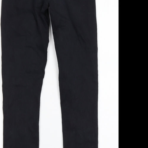 Topshop Womens Black  Cotton Skinny Jeans Size 28 in L27 in Regular