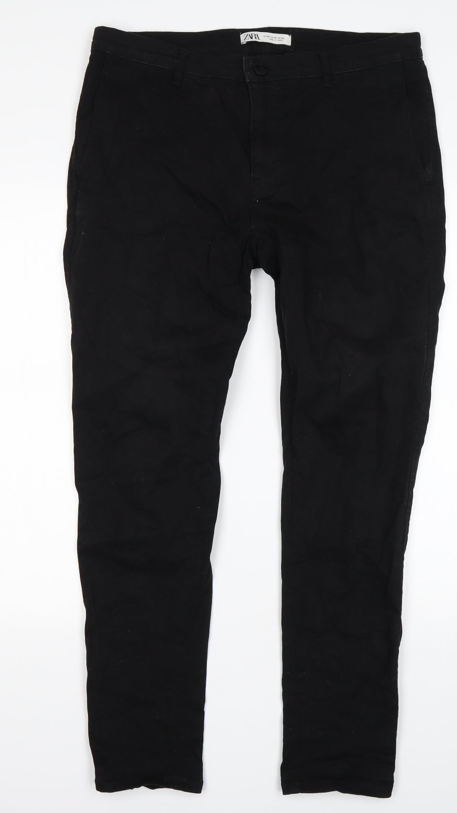 Zara Mens Black  Cotton Skinny Jeans Size 34 L30 in Regular