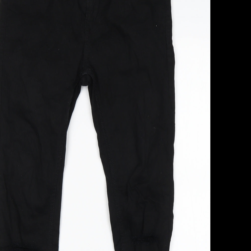 Topman Mens Black  Cotton Skinny Jeans Size 32 L32 in Regular