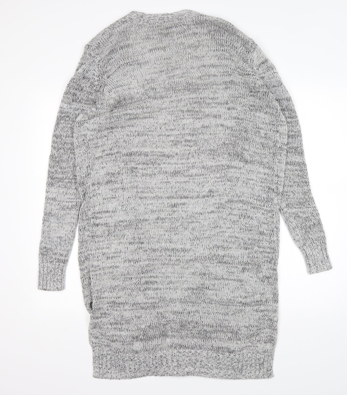NEXT Womens Grey V-Neck  Cotton Cardigan Jumper Size 10