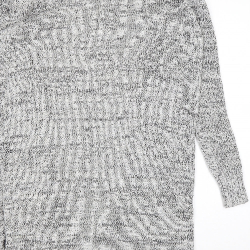 NEXT Womens Grey V-Neck  Cotton Cardigan Jumper Size 10