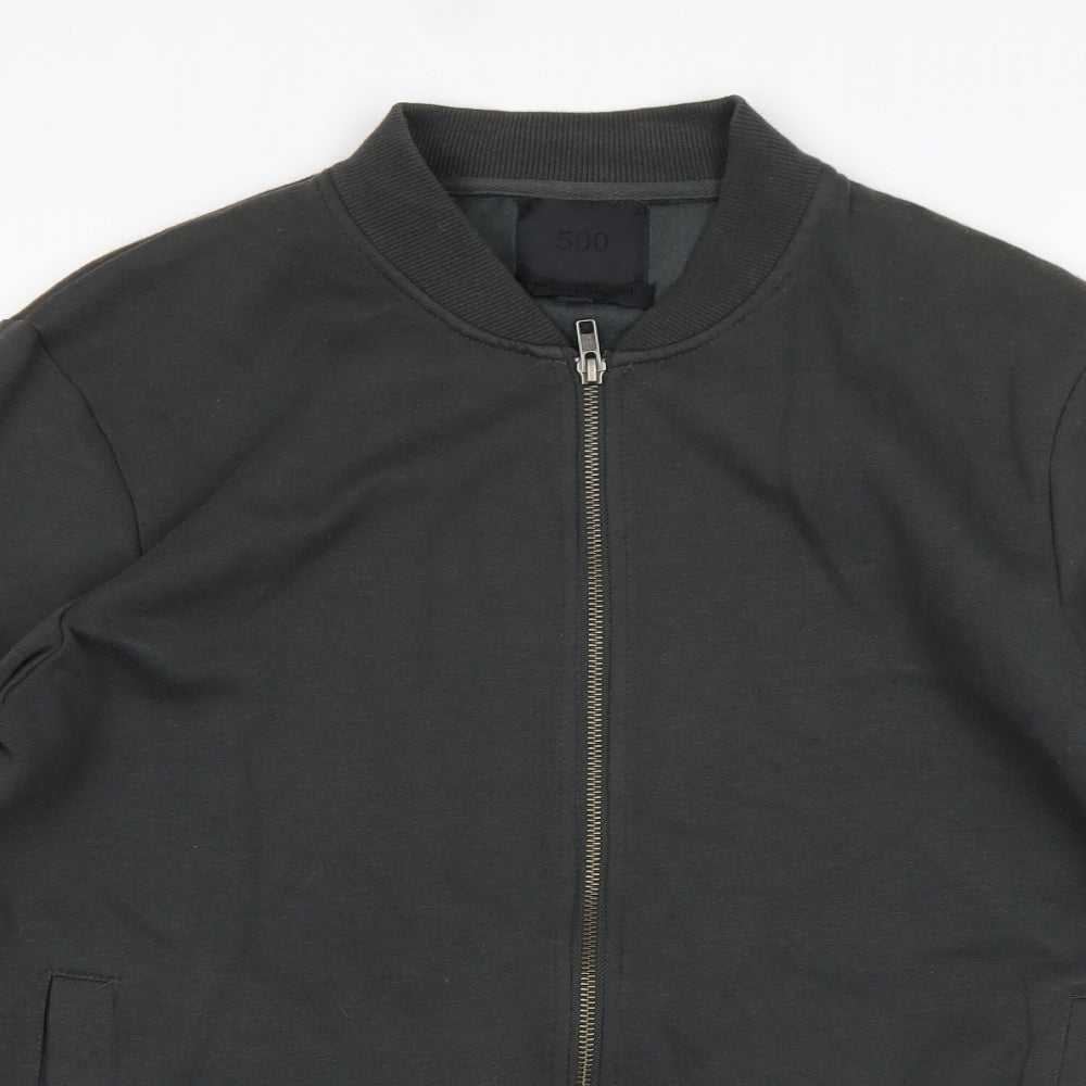 Maison Cinqcent Mens Green  Cotton Full Zip Sweatshirt Size M