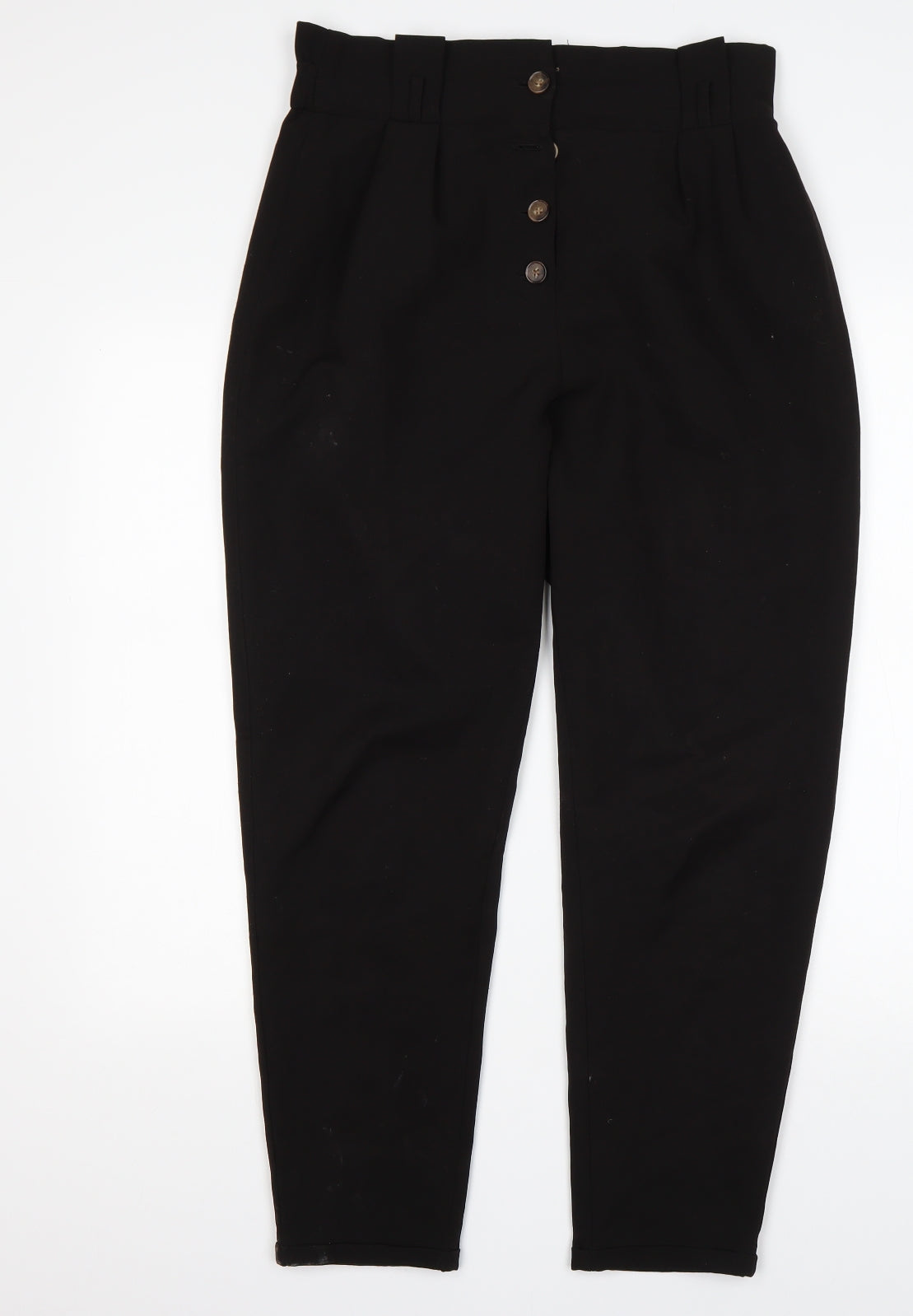 Primark Womens Black  Polyester Trousers  Size 10 L27 in Regular