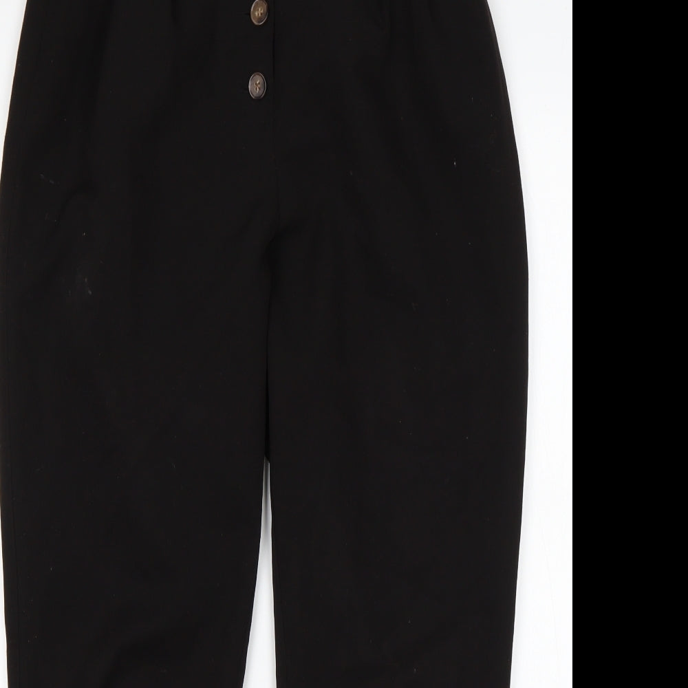 Primark Womens Black  Polyester Trousers  Size 10 L27 in Regular