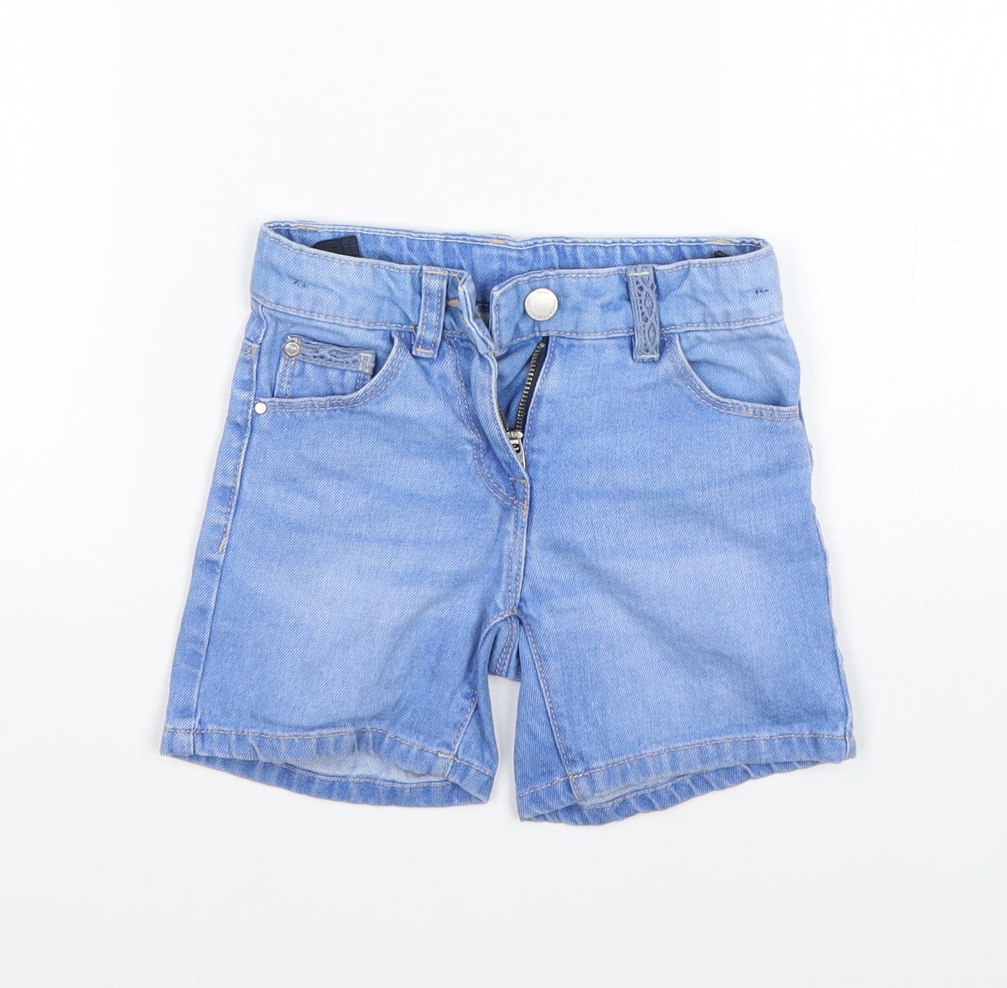 NEXT Girls Blue  Cotton Bermuda Shorts Size 4 Years  Regular