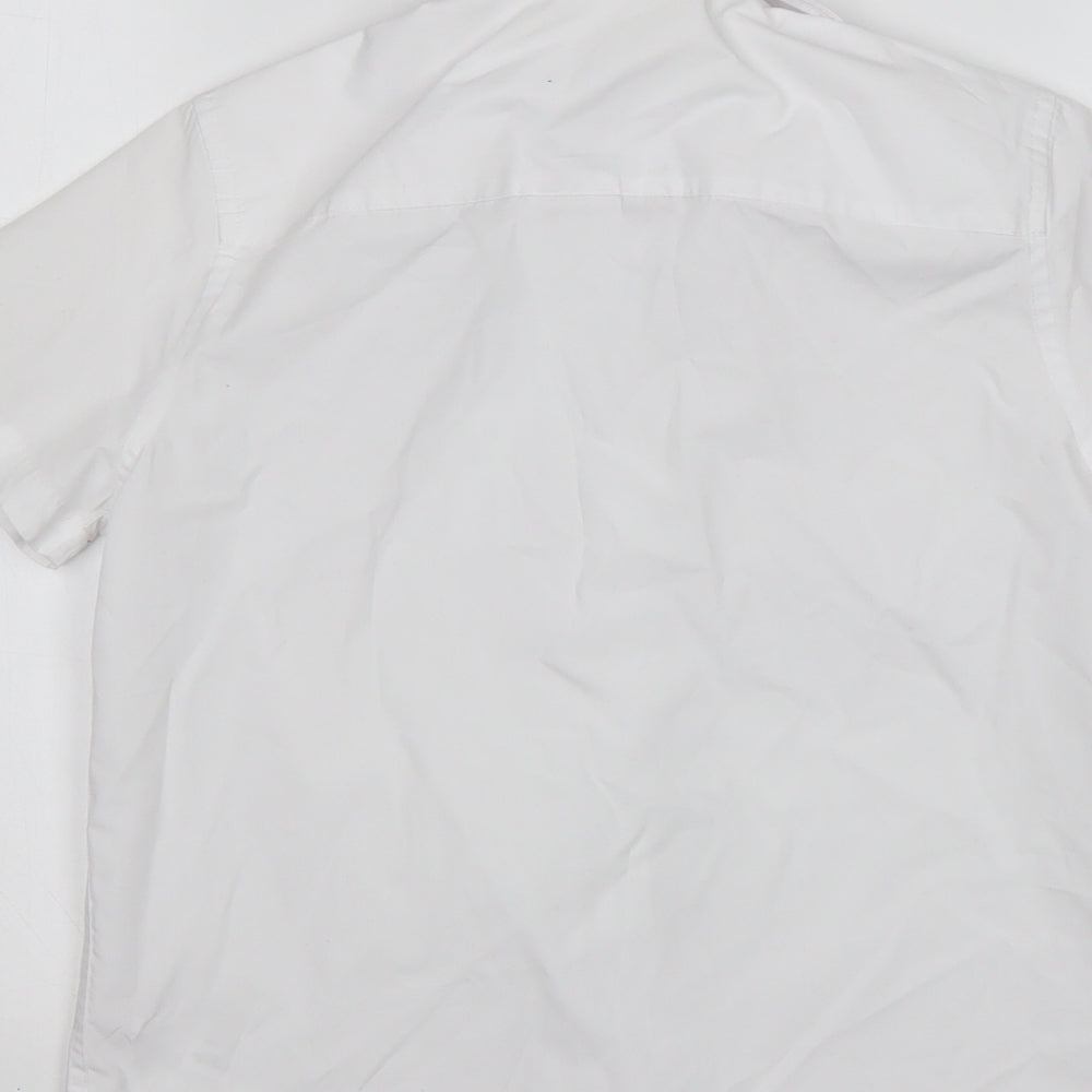 F&F Boys White  Polyester Basic Button-Up Size 9-10 Years Collared