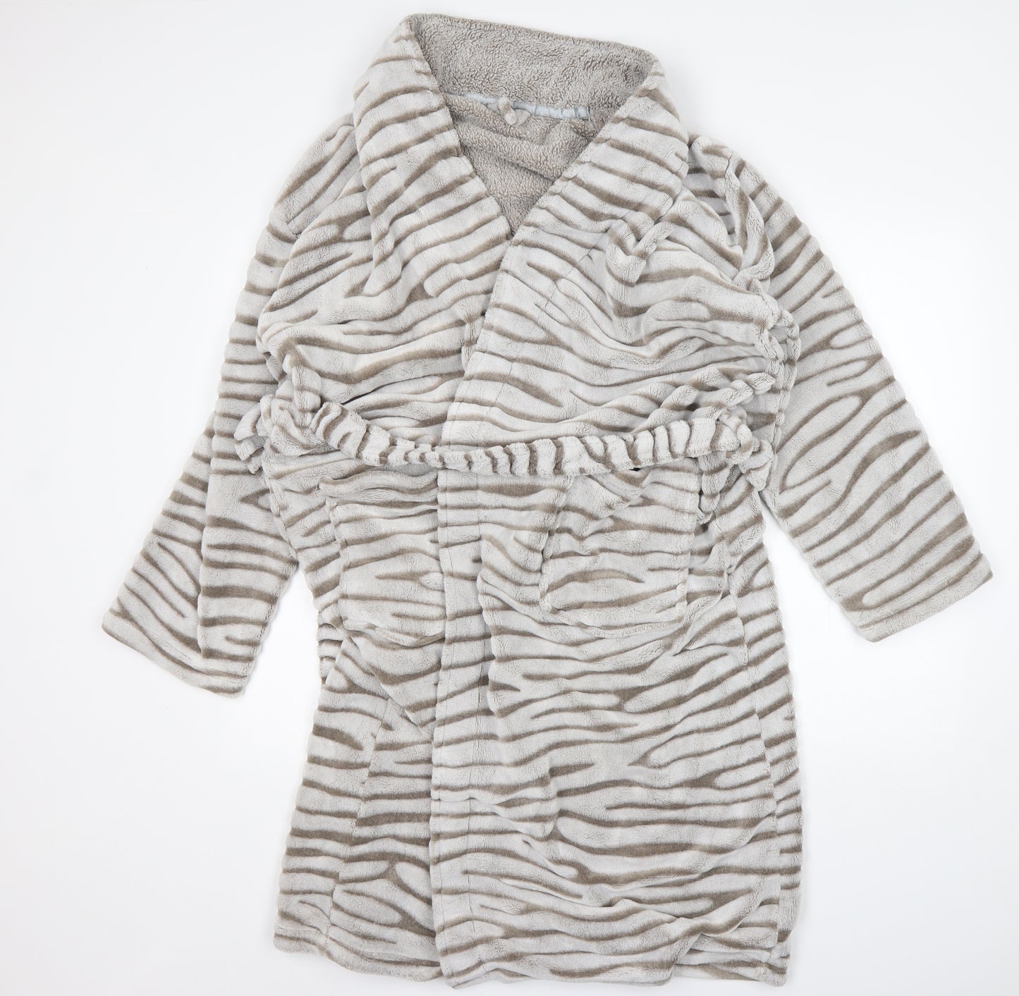 George Mens Grey Animal Print Polyester  Gown Size L