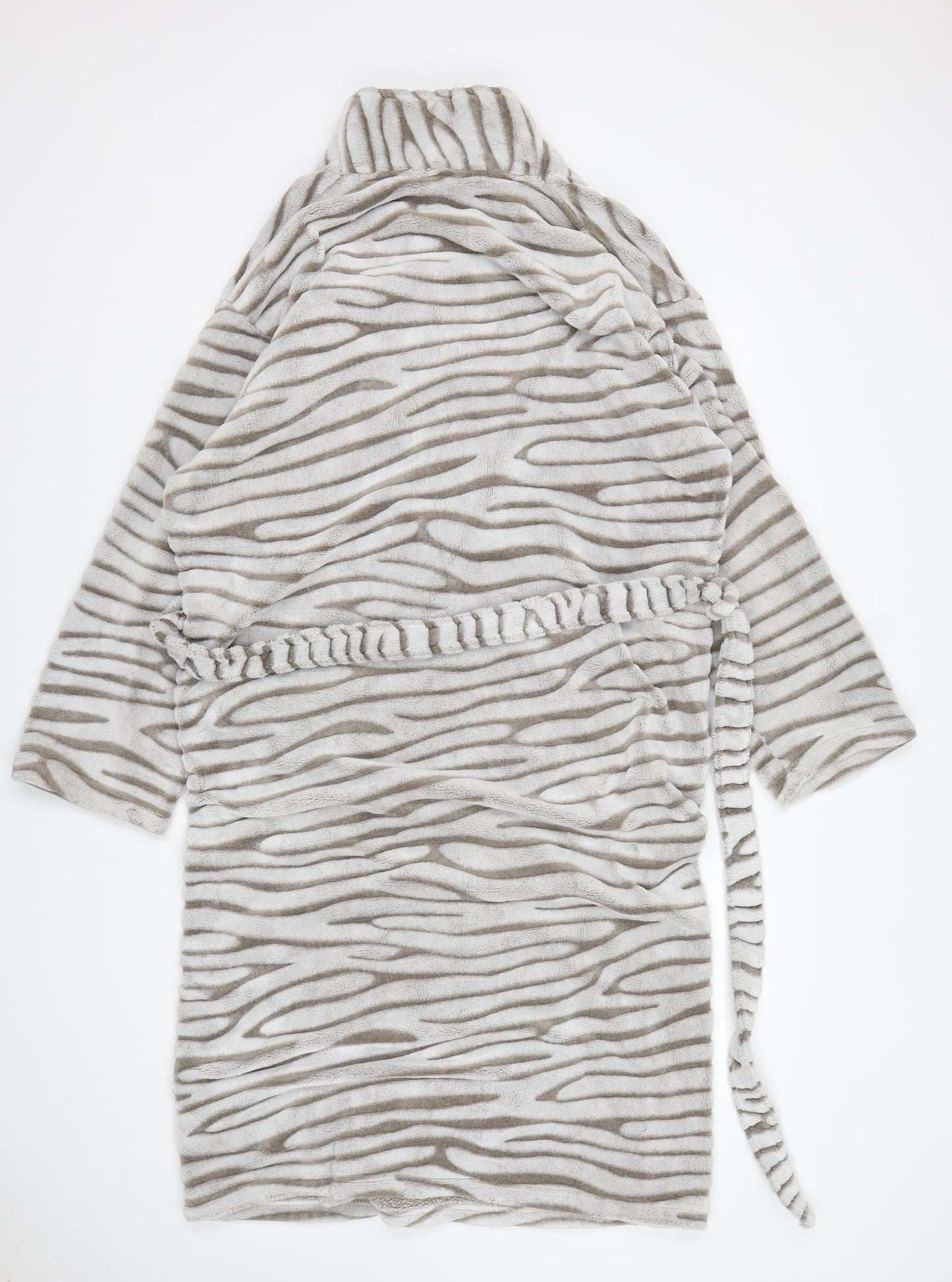 George Mens Grey Animal Print Polyester  Gown Size L