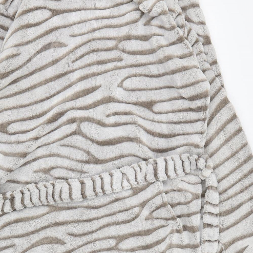 George Mens Grey Animal Print Polyester  Gown Size L
