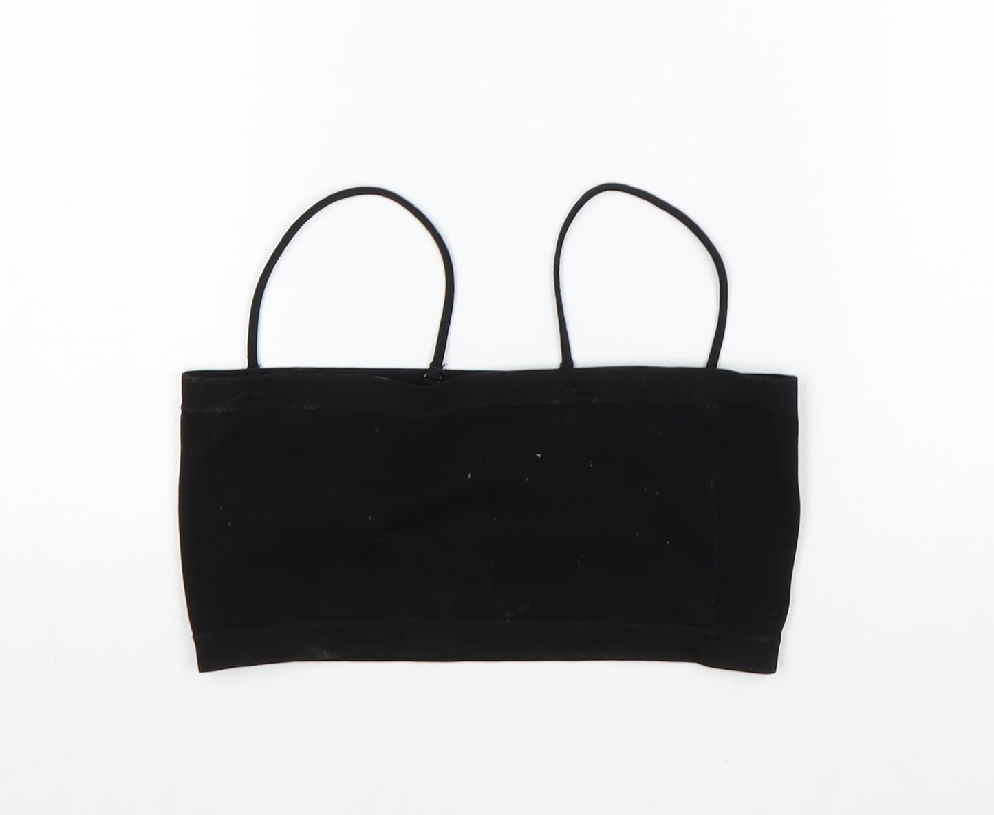 Primark Womens Black  Polyester Cropped Tank Size S Off the Shoulder