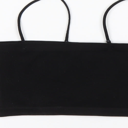 Primark Womens Black  Polyester Cropped Tank Size S Off the Shoulder