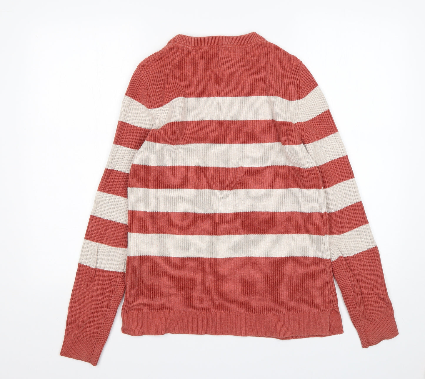 Fat Face Womens Multicoloured Round Neck Striped Cotton Pullover Jumper Size 10