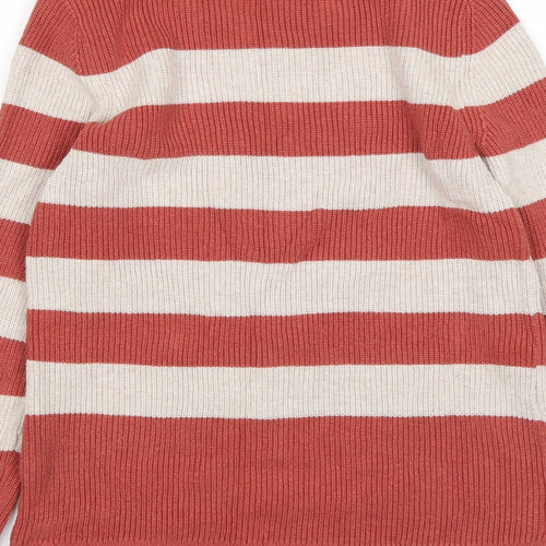 Fat Face Womens Multicoloured Round Neck Striped Cotton Pullover Jumper Size 10