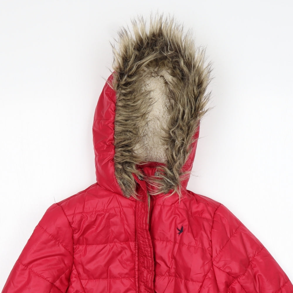Young Dimension Girls Red   Rain Coat Coat Size 9-10 Years