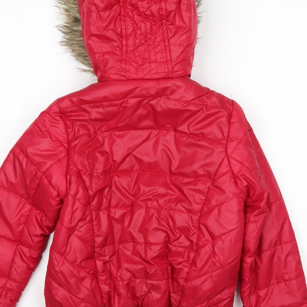 Young Dimension Girls Red   Rain Coat Coat Size 9-10 Years