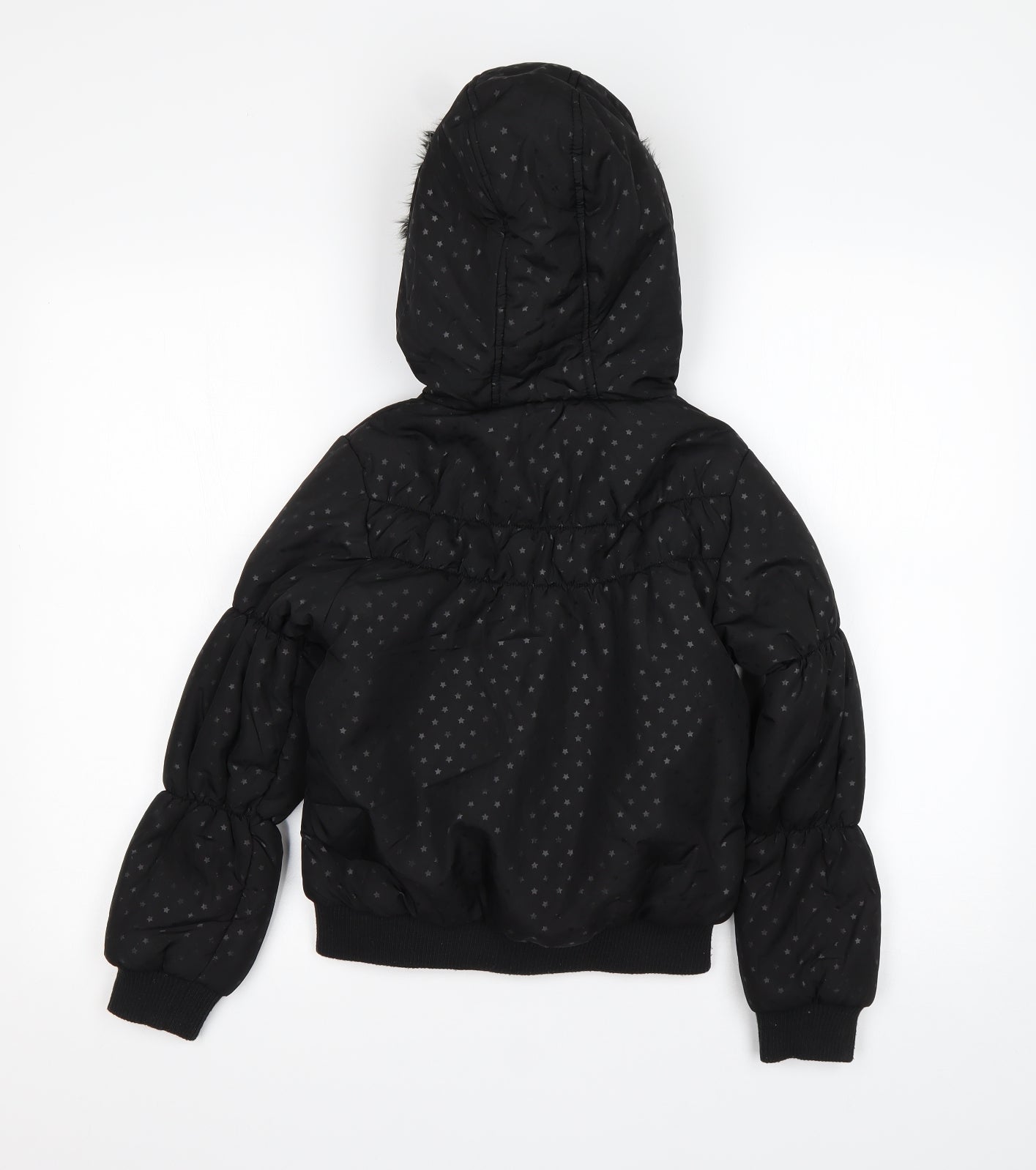 George Girls Black Polka Dot  Rain Coat Coat Size 9-10 Years