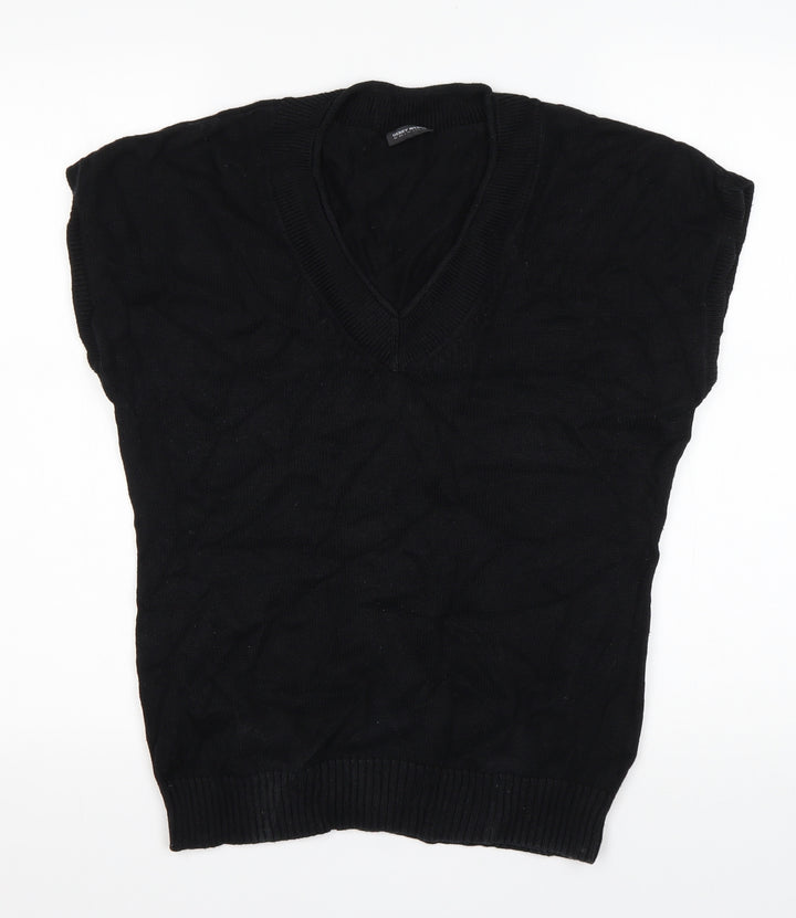 Gerry Weber Womens Black V-Neck  Cotton Pullover Jumper Size 16