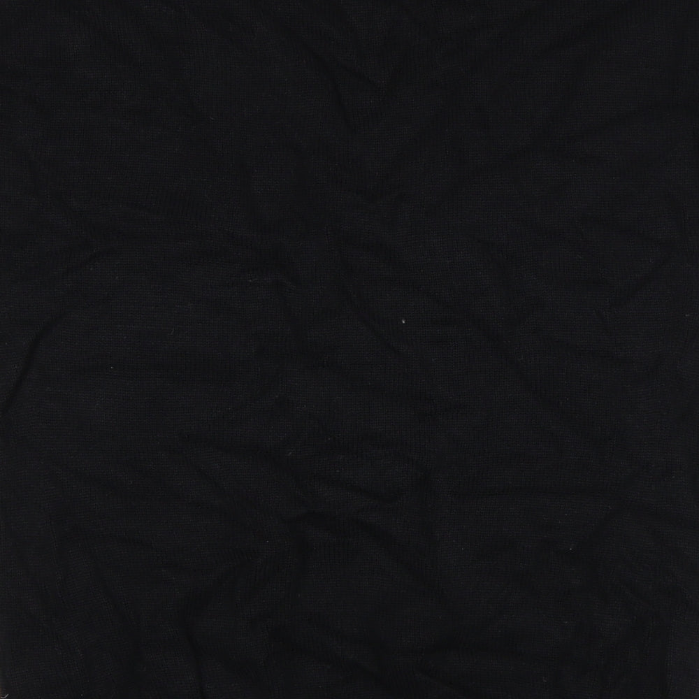 Gerry Weber Womens Black V-Neck  Cotton Pullover Jumper Size 16