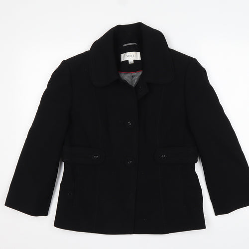 NEXT Womens Black  Polyester Jacket Blazer Size 12