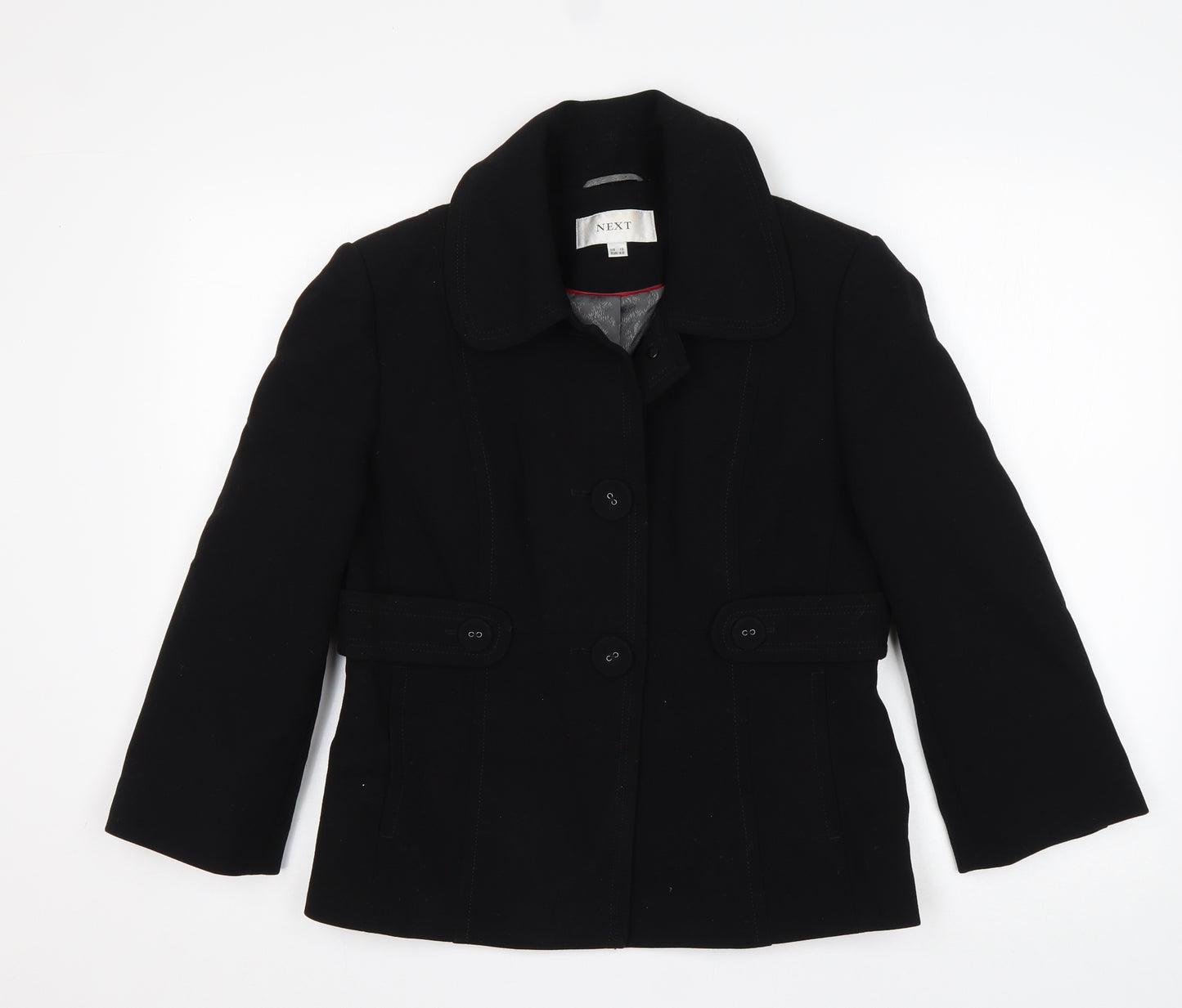 NEXT Womens Black  Polyester Jacket Blazer Size 12