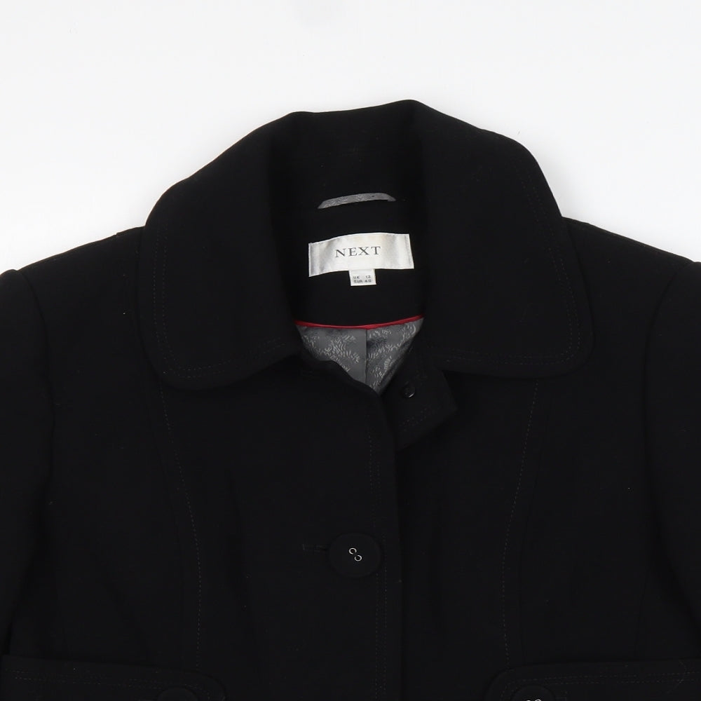 NEXT Womens Black  Polyester Jacket Blazer Size 12