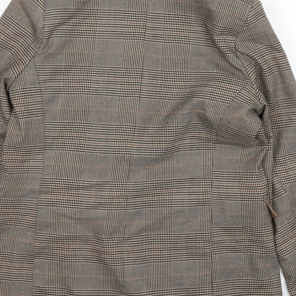 TU Womens Multicoloured Houndstooth Polyester Jacket Blazer Size 16