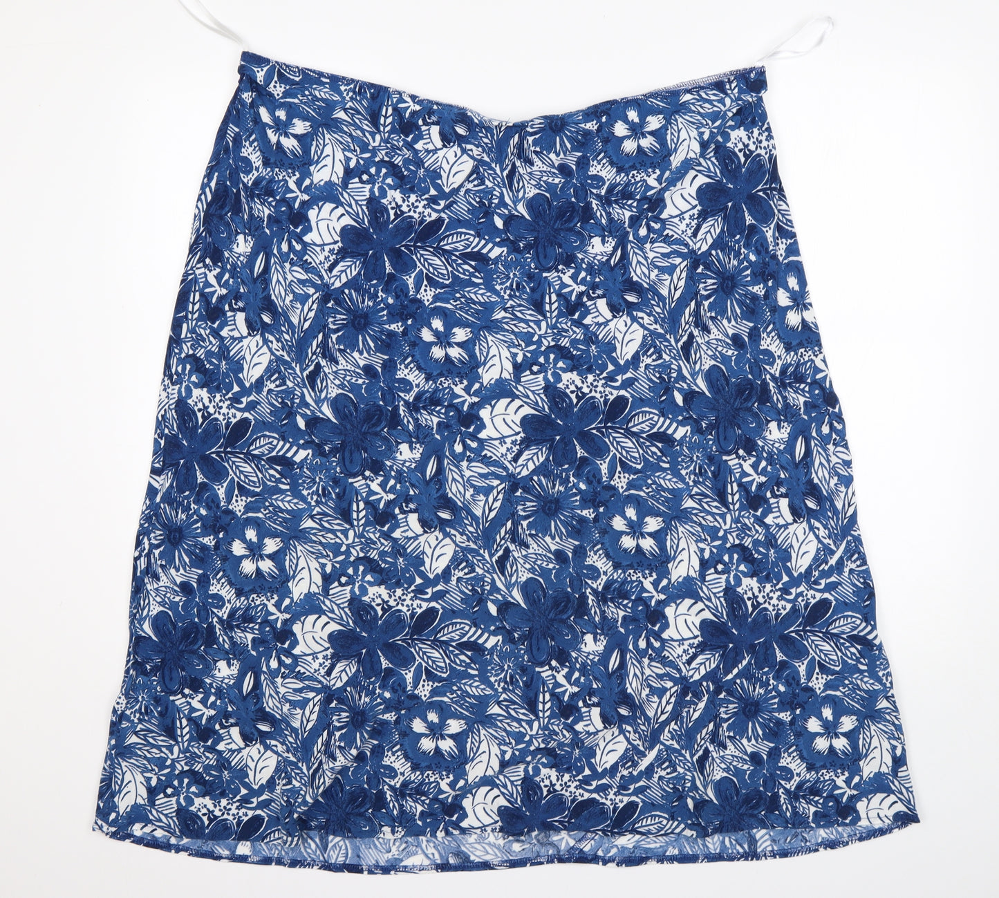 M&S Womens Multicoloured Floral Viscose A-Line Skirt Size 20