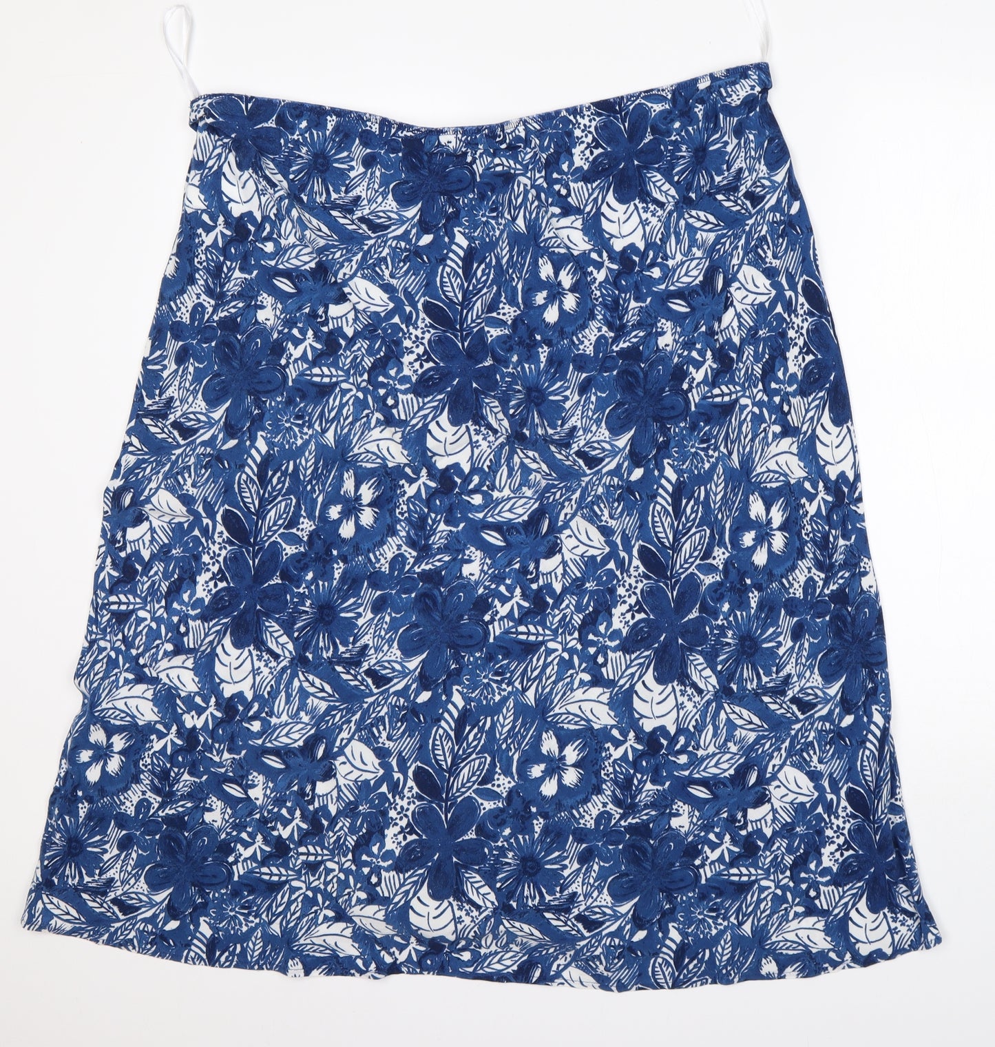 M&S Womens Multicoloured Floral Viscose A-Line Skirt Size 20