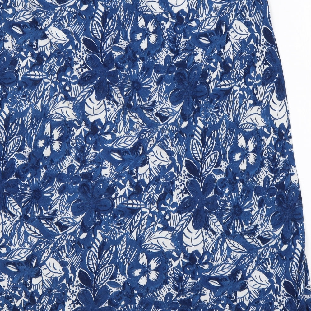 M&S Womens Multicoloured Floral Viscose A-Line Skirt Size 20