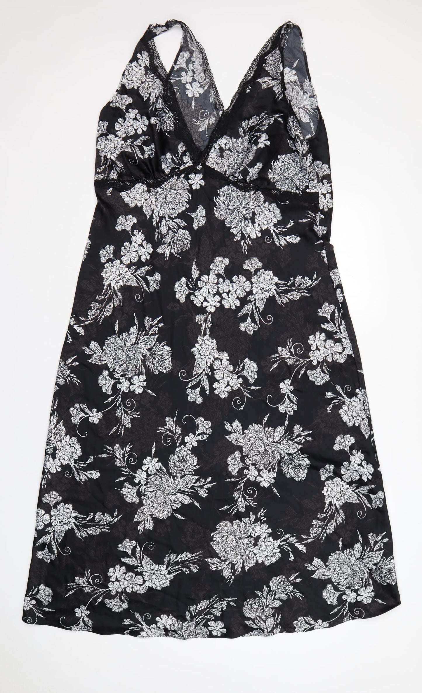 M&S Womens Multicoloured Floral Polyester  Dress Size 18