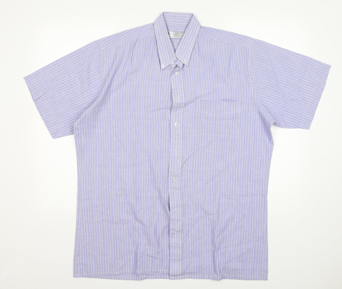 C&A Mens Multicoloured Striped Cotton  Dress Shirt Size 15.5 Collared