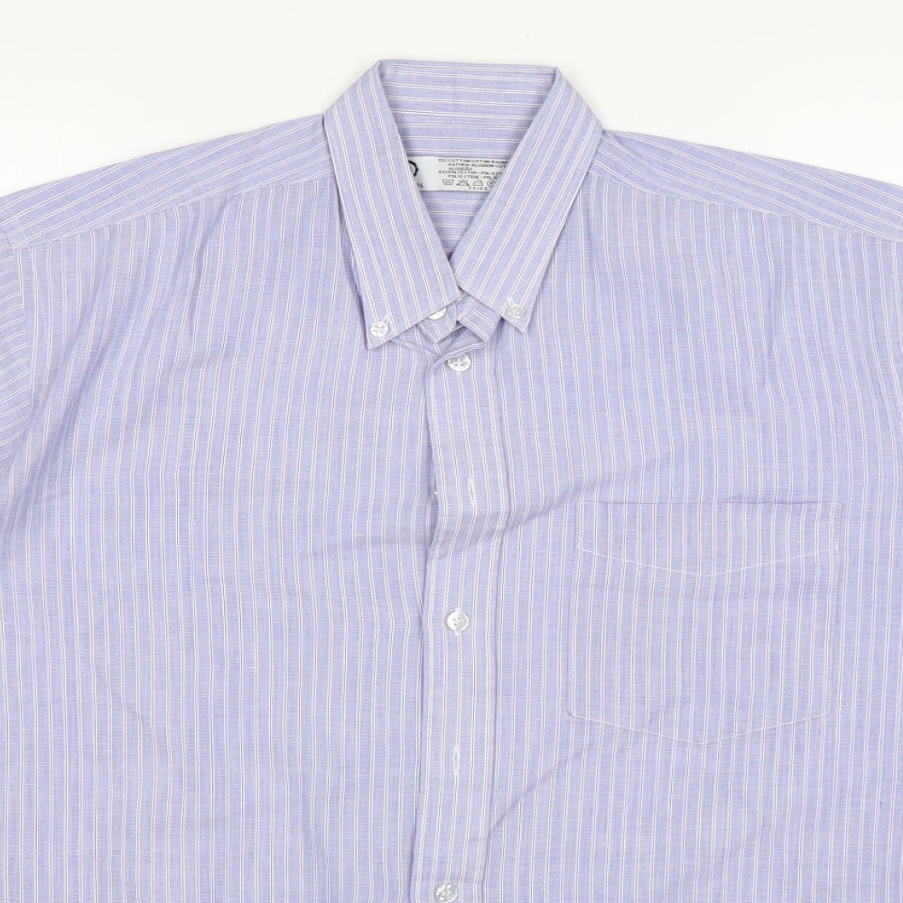 C&A Mens Multicoloured Striped Cotton  Dress Shirt Size 15.5 Collared