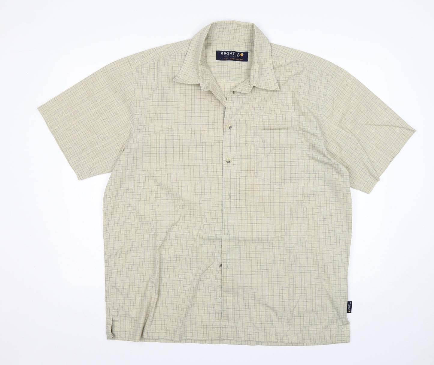 Regatta Mens Multicoloured Check Polyester  Button-Up Size L Collared