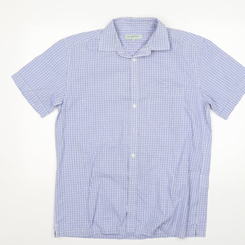 Greenwoods Mens Multicoloured Check Polyester  Button-Up Size M Collared