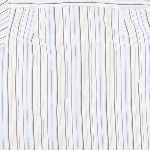 Duke Mens Multicoloured Striped Polyester  Button-Up Size M Collared
