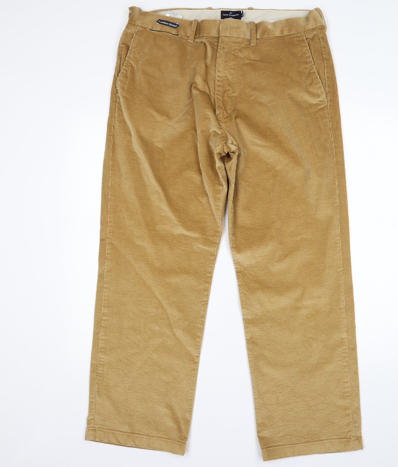 Blue Harbour Mens Beige  Cotton Chino Trousers Size 36 L29 in Regular