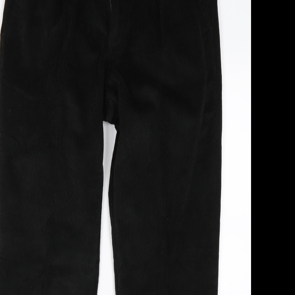 Maine Mens Black  Cotton Trousers  Size 36 L30 in Regular