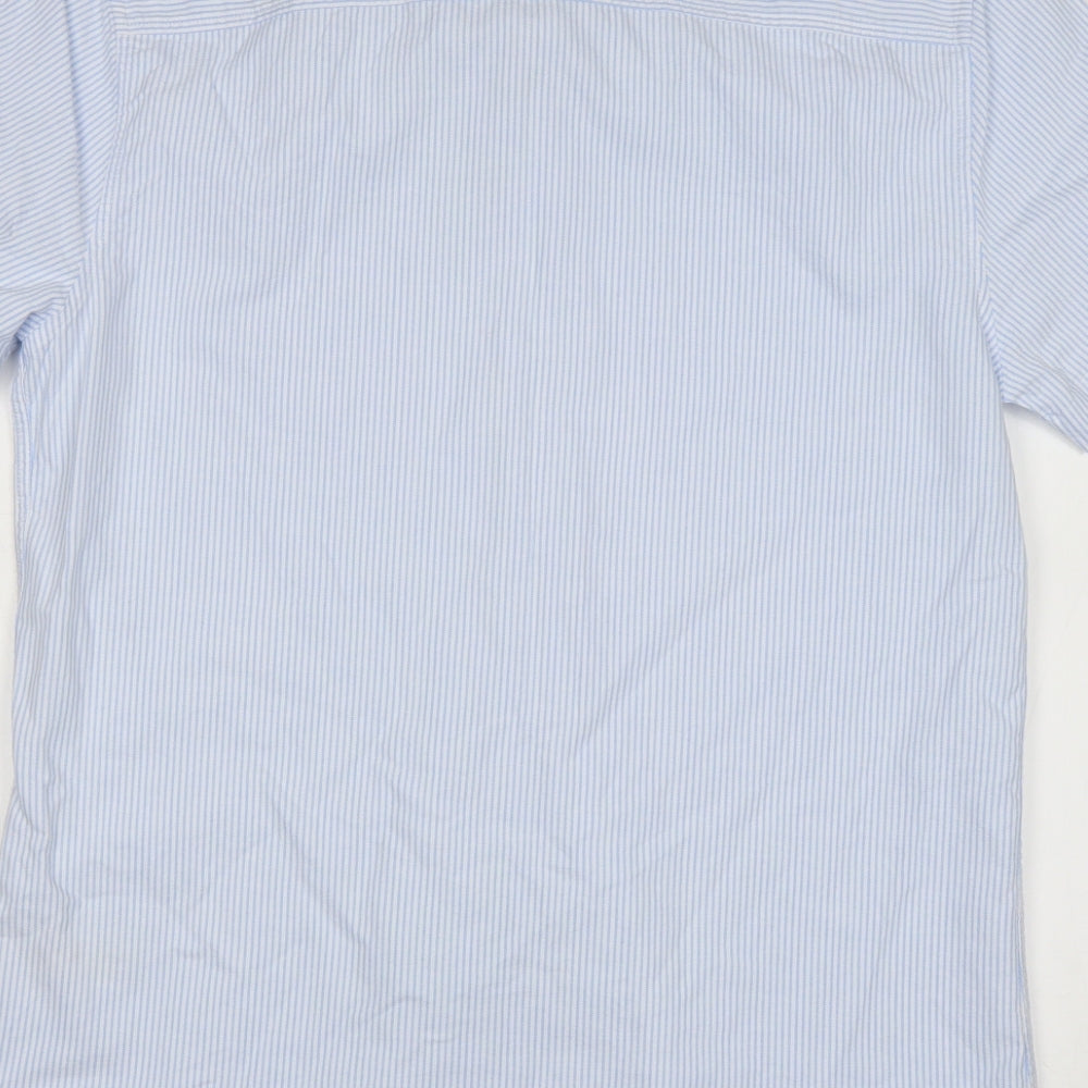 F&F Mens Multicoloured Striped Cotton  Dress Shirt Size M Collared