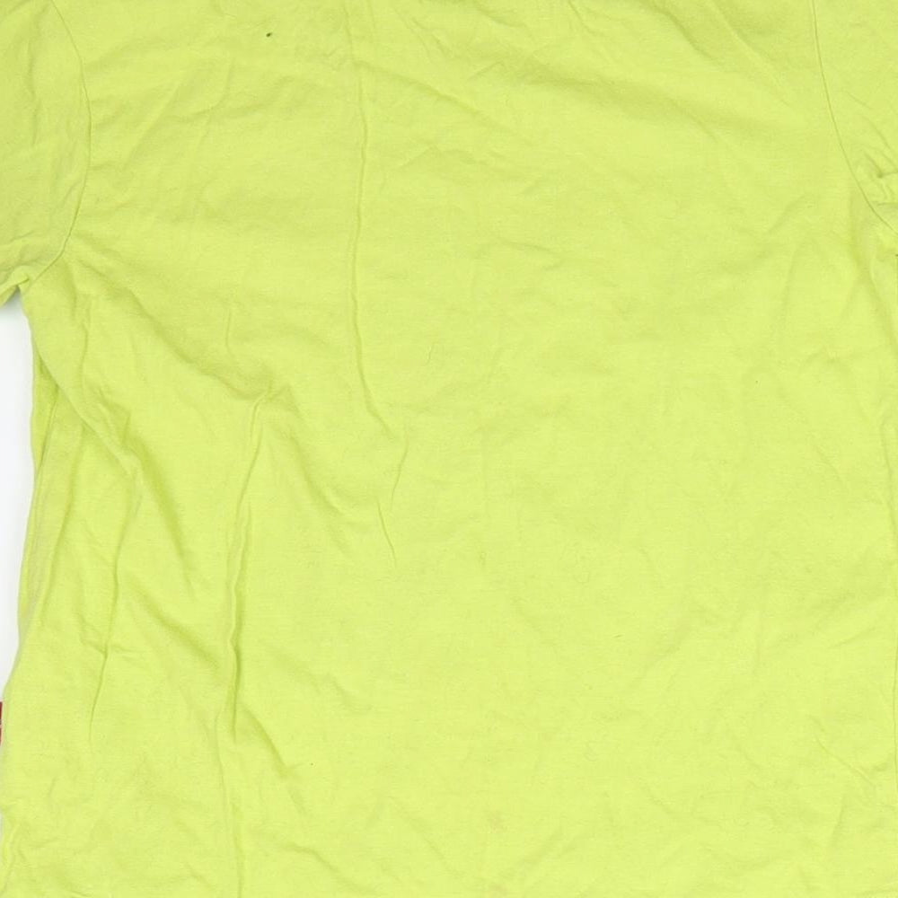 Plus M Boys Green  100% Cotton Basic T-Shirt Size 9 Years Round Neck