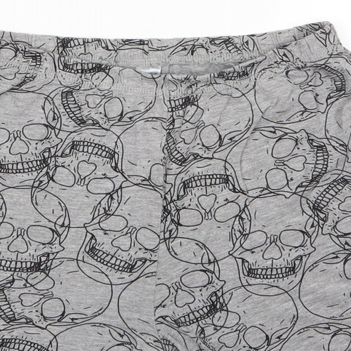 George Boys Grey Solid Cotton  Sleep Shorts Size 10-11 Years
